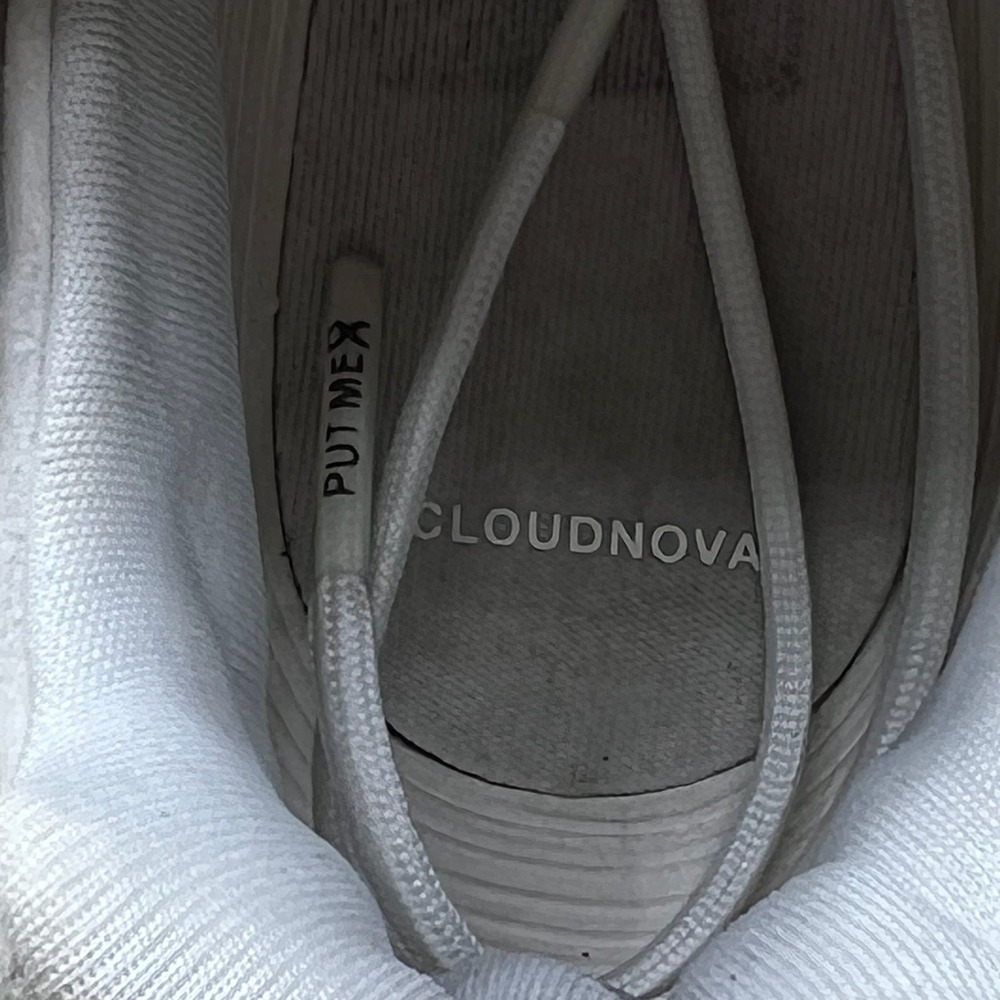 On Cloud Cloudnova Women's Size 6.5 White Mesh Sneakers Shoes Athletic - Picture 5 of 10